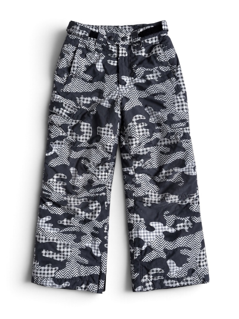L.L. Bean Kids Insulated Snow Pants Ski Snowboard Gray Camo Youth Size 8
